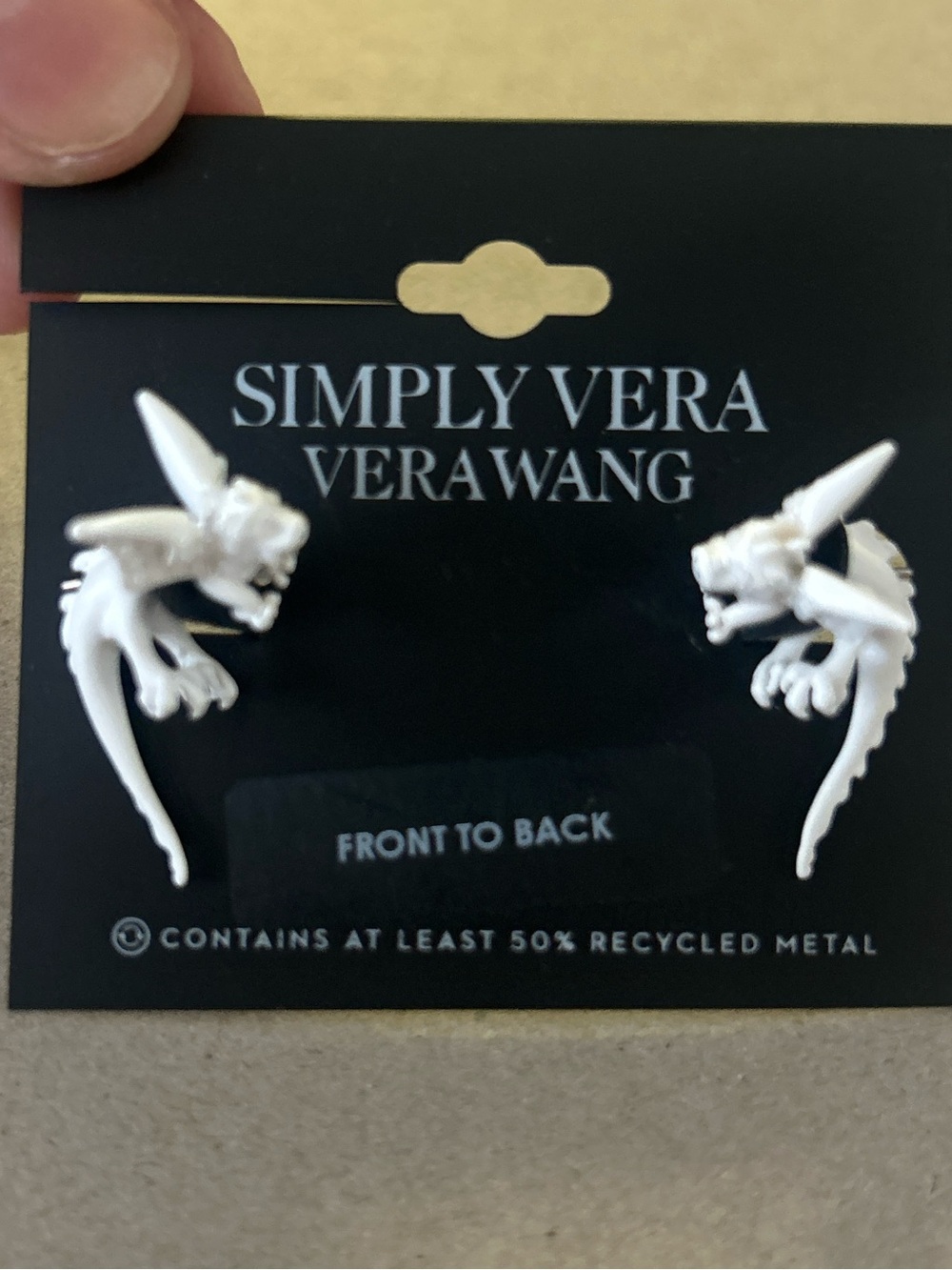 NWT Simply Vera Wang Dragon Earrings